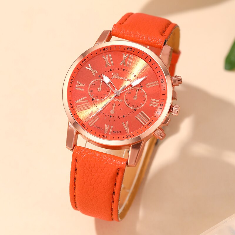 Jewelry Watches Women - Thời Trang Nữ Da Màu Cam