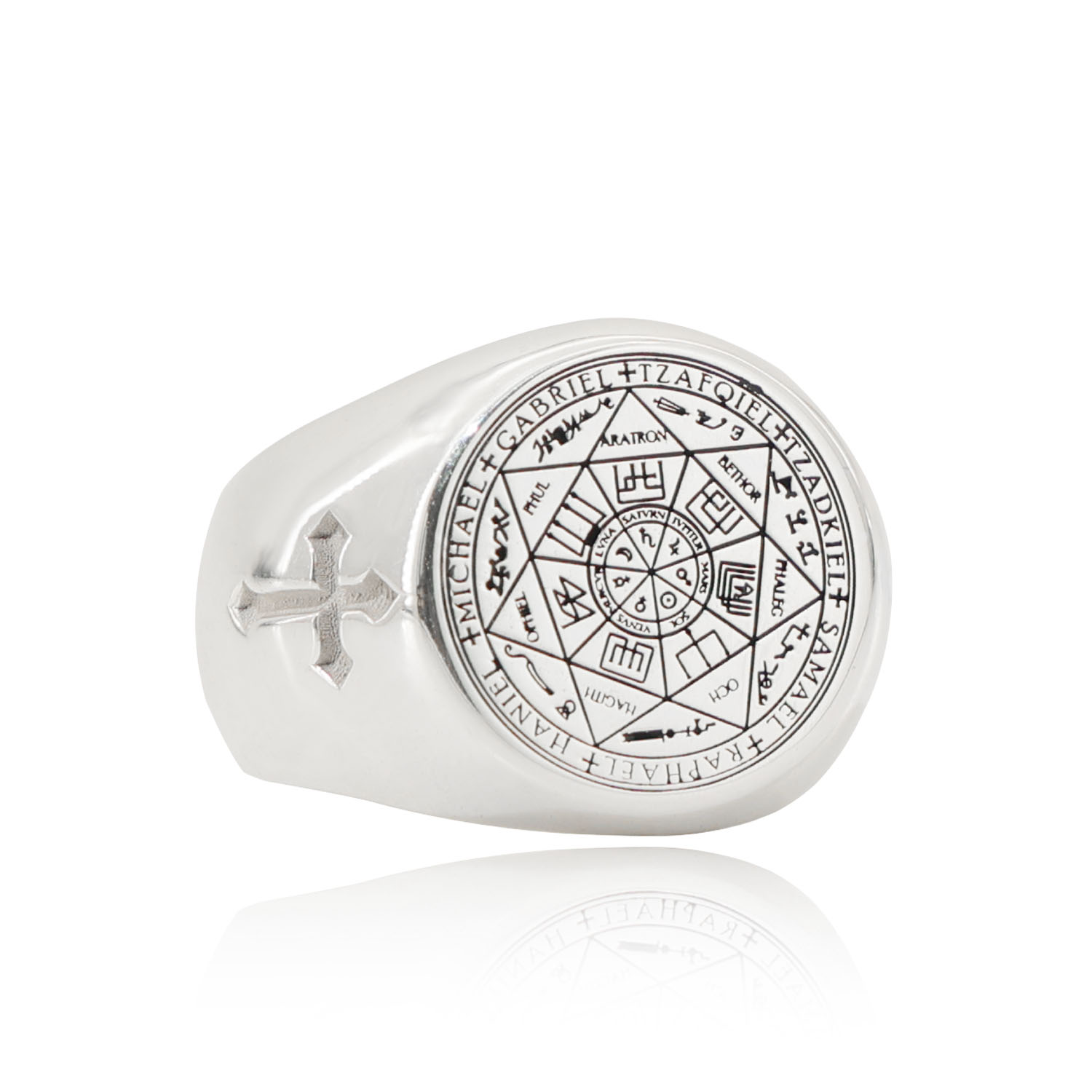 Mens Signet Ring - 20mm Solid Signet Ring 925 Silverl