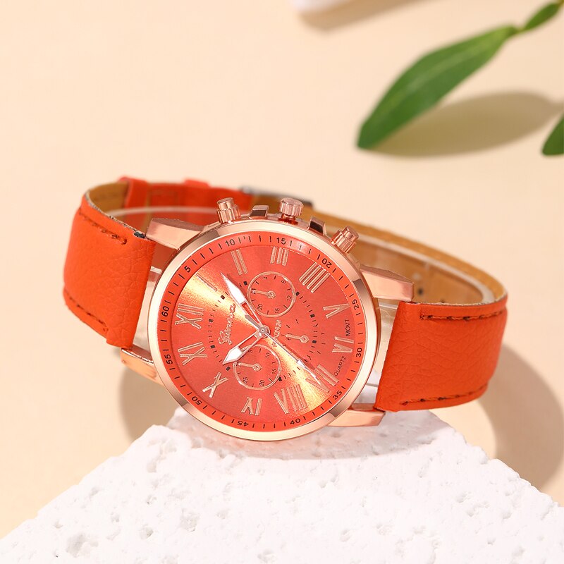 Thời Trang Nữ Da Màu Cam Đồng  - đánh giá và giá Jewelry Watches Women