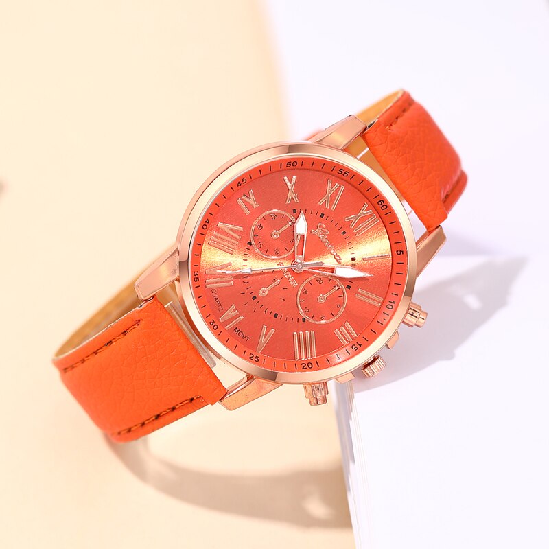 Thời Trang Nữ Da Màu Cam Đồng  - đánh giá và giá Jewelry Watches Women