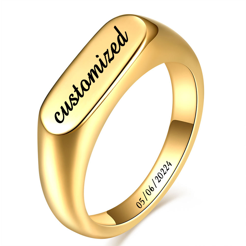 Customizable Stainless Steel S - đánh giá và giá Mens Signet Ring