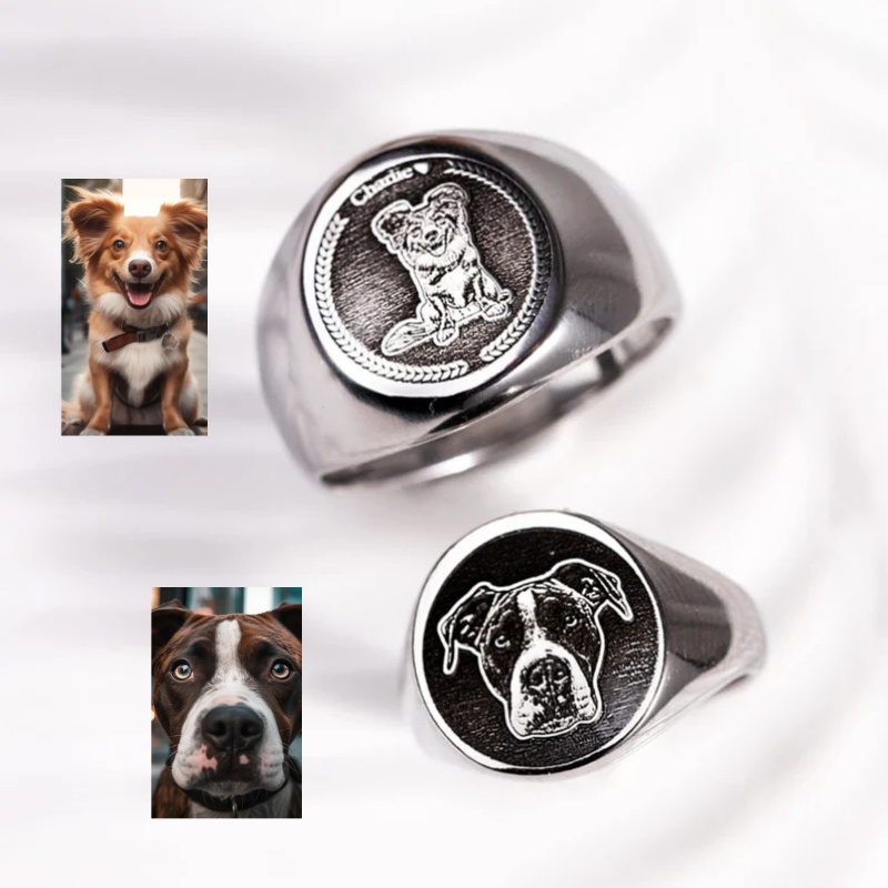 Custom Engrave Photo Signet Ri - đánh giá và giá Mens Signet Ring