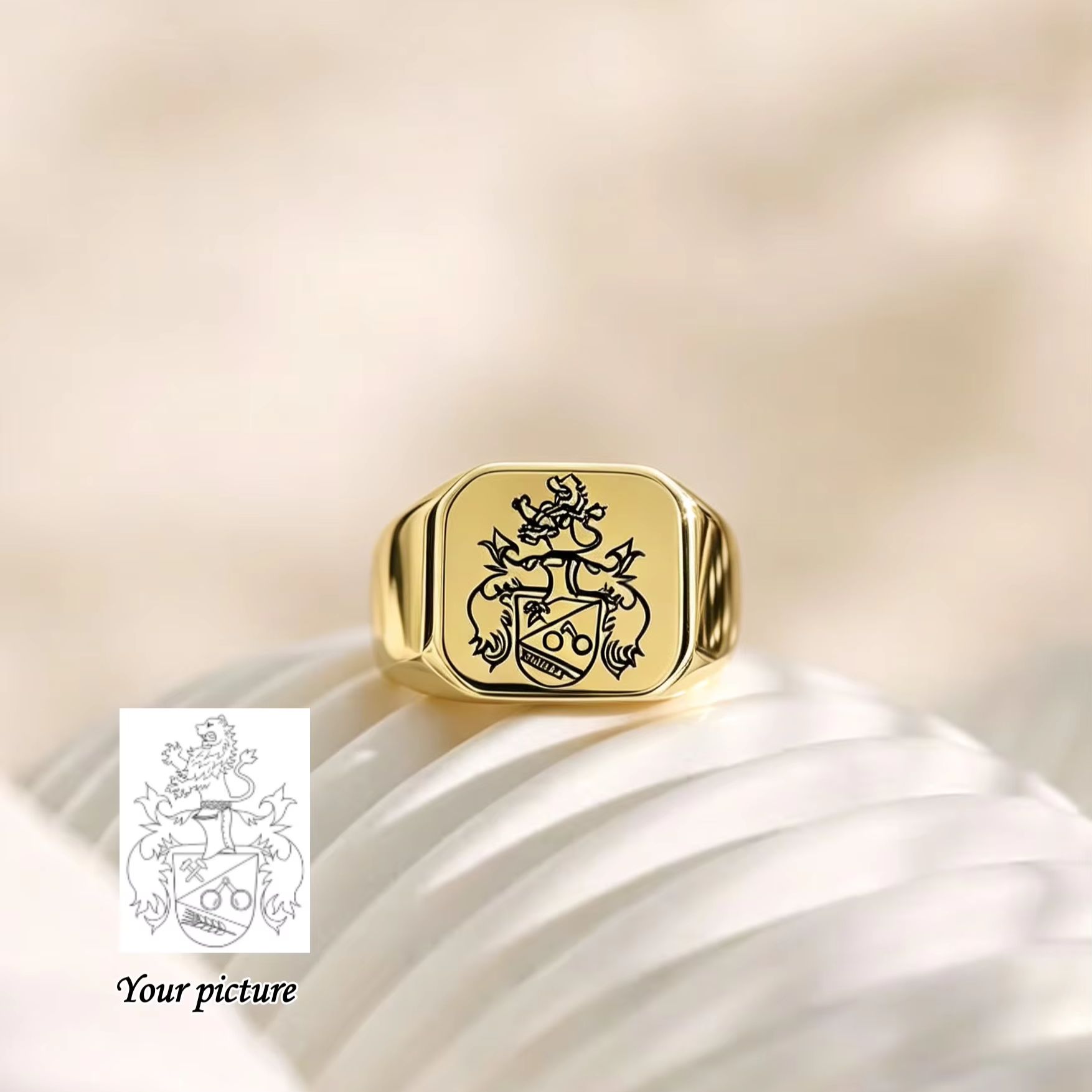 Custom Family Crest Signet Rin - đánh giá và giá Mens Signet Ring