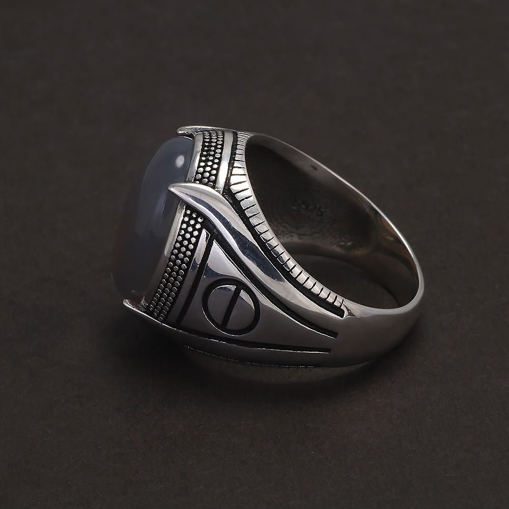 S925 Sterling Silver Agate Sig - đánh giá và giá Mens Signet Ring