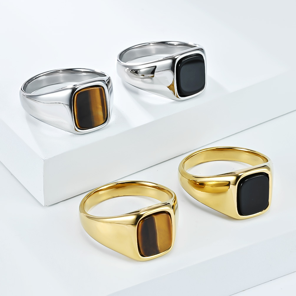 New Fashion Vintage Stainless  - đánh giá và giá Mens Signet Ring