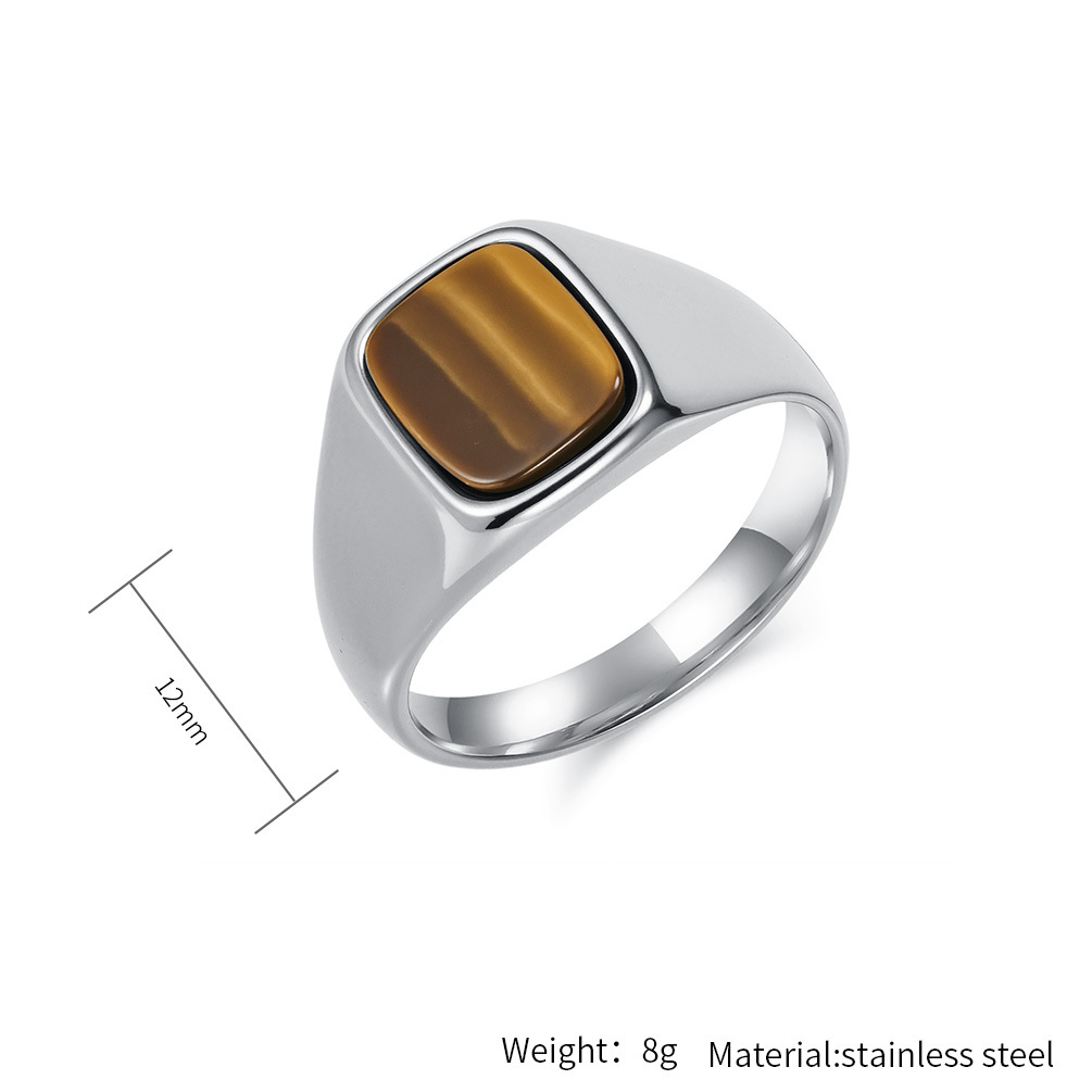 New Fashion Vintage Stainless  - đánh giá và giá Mens Signet Ring