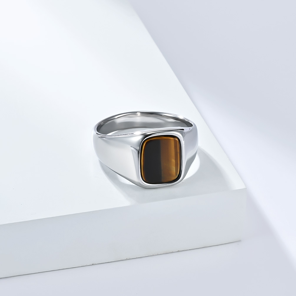 New Fashion Vintage Stainless  - đánh giá và giá Mens Signet Ring