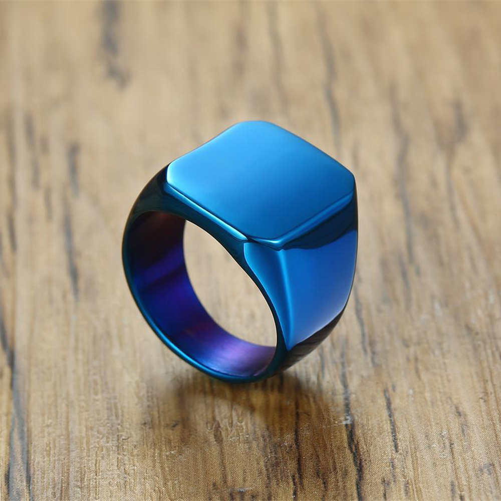 Free Engrave New Silver/Gold/B - đánh giá và giá Mens Signet Ring