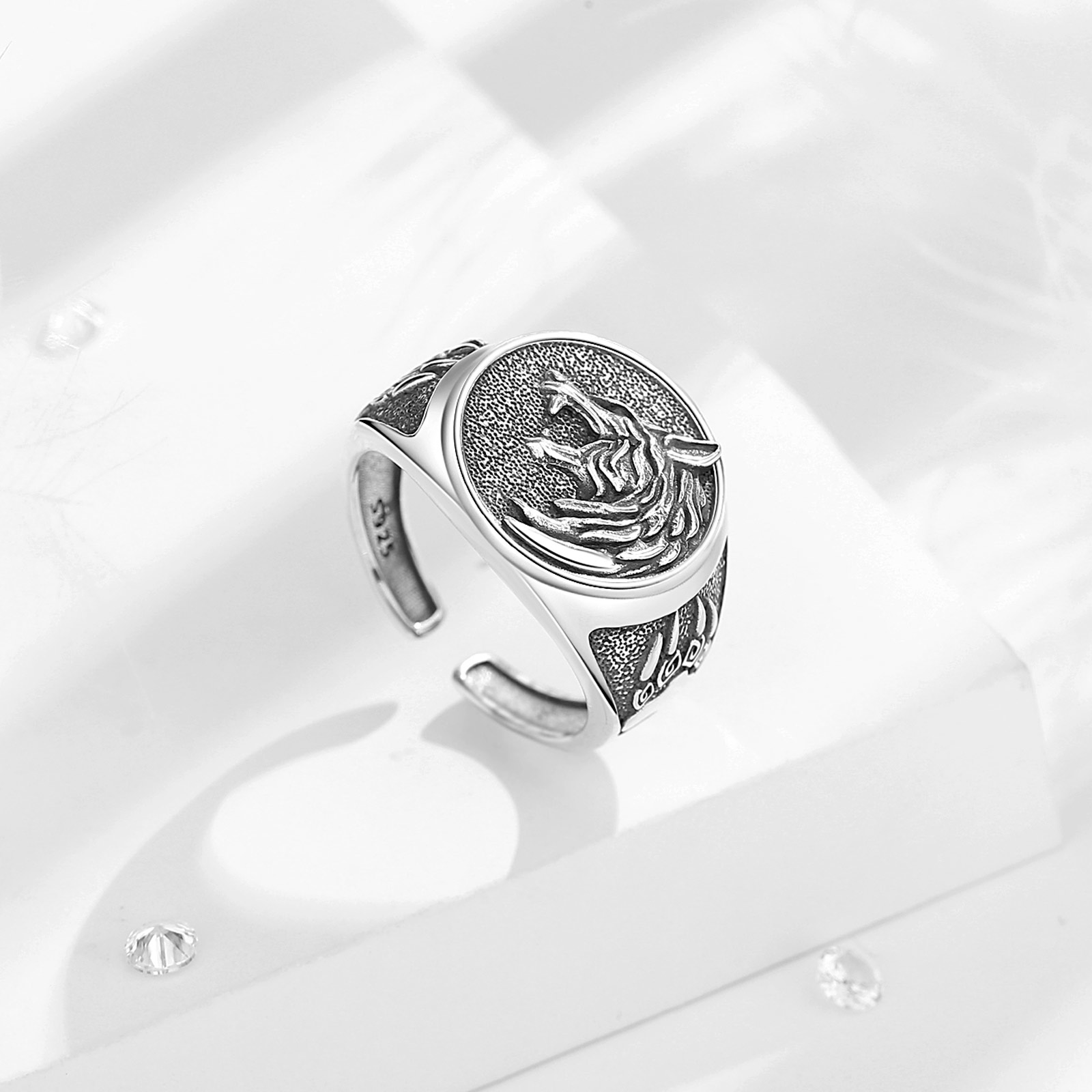 Eudora 925 Sterling Silver Vik - đánh giá và giá Mens Signet Ring