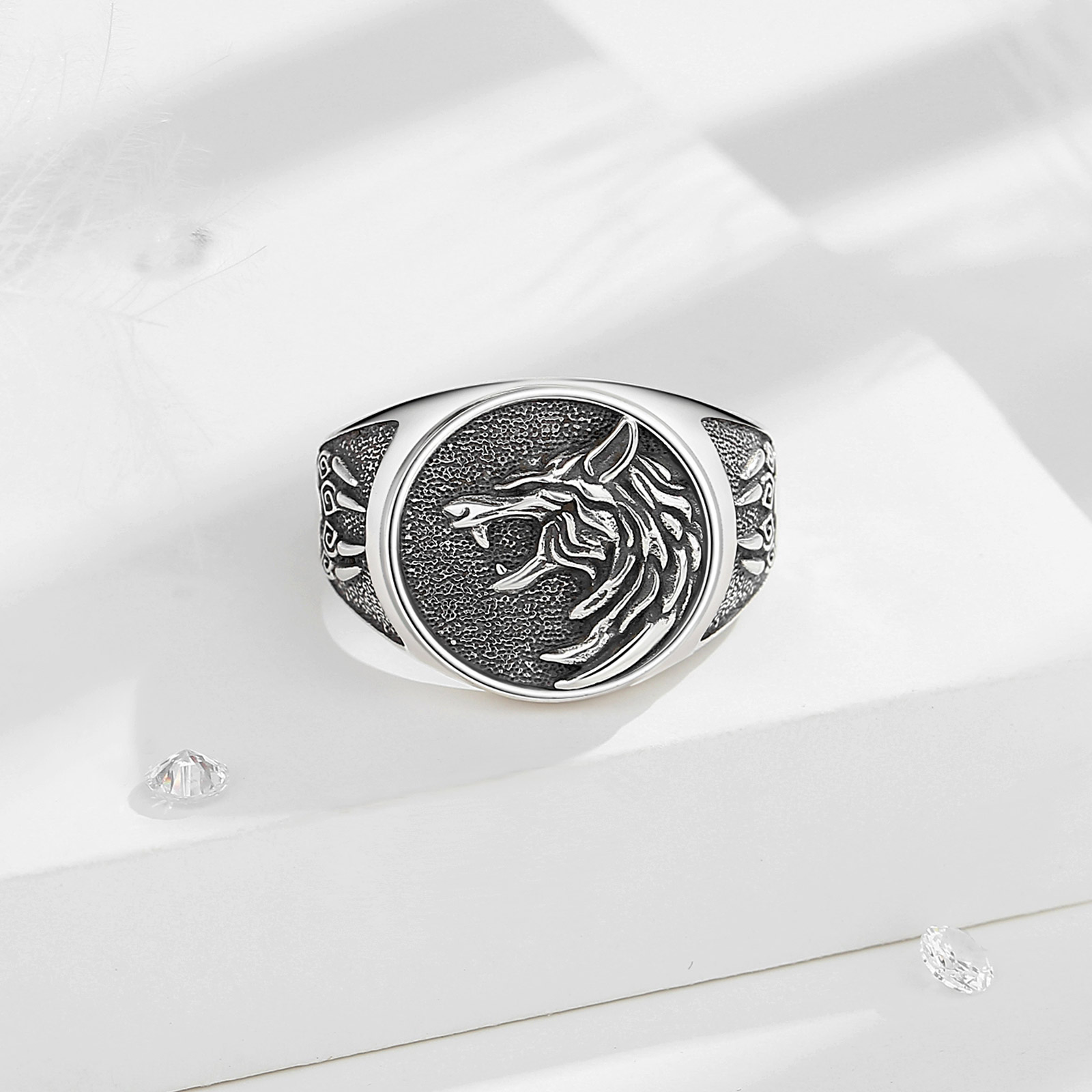 Eudora 925 Sterling Silver Vik - đánh giá và giá Mens Signet Ring