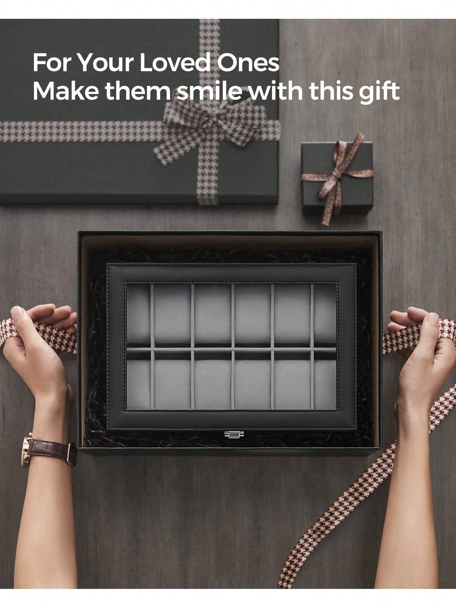 12-Slot Lockable Watch Box wit - đánh giá và giá Jewelry Stores Watches