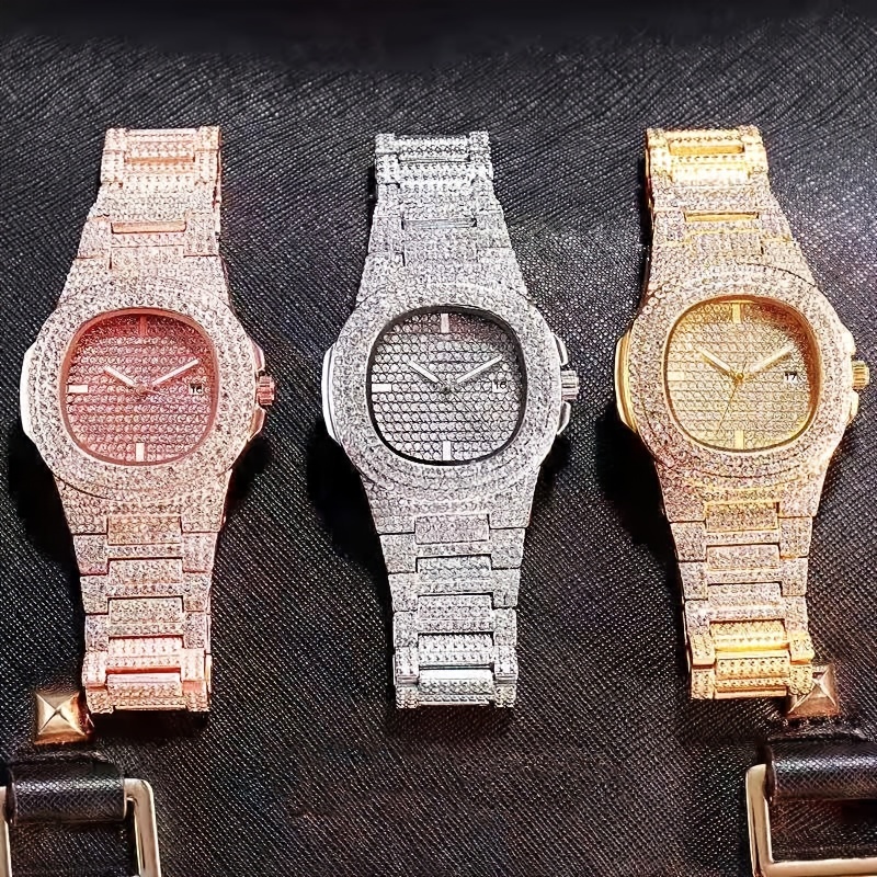 1pc Popular Hip Hop Full Artif - đánh giá và giá Jewelry Diamond Watches