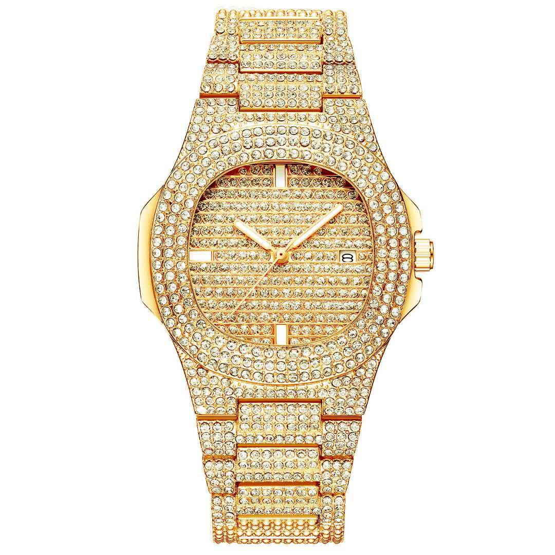 1pc Popular Hip Hop Full Artif - đánh giá và giá Jewelry Diamond Watches