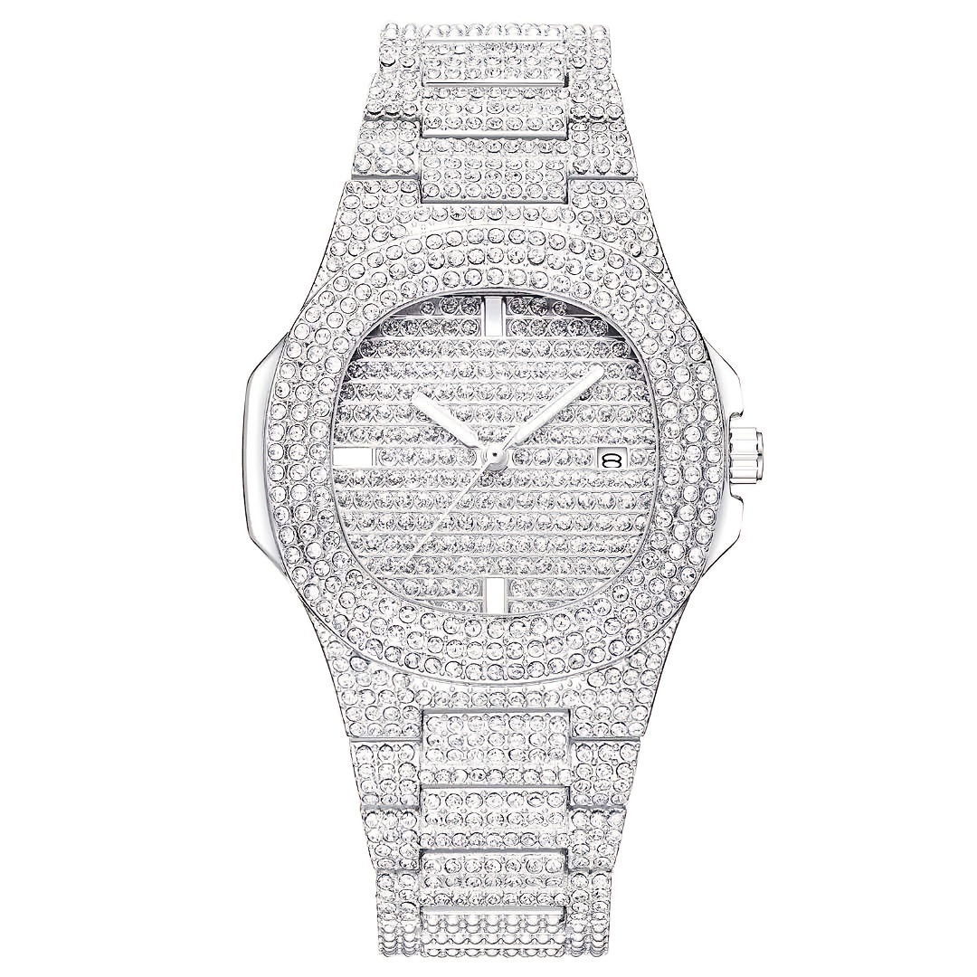 1pc Popular Hip Hop Full Artif - đánh giá và giá Jewelry Diamond Watches