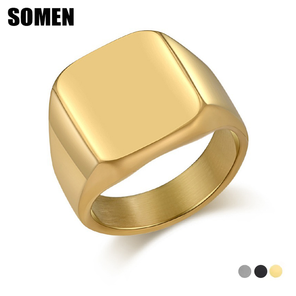Somen Signet Square Tungsten C - đánh giá và giá Mens Signet Ring