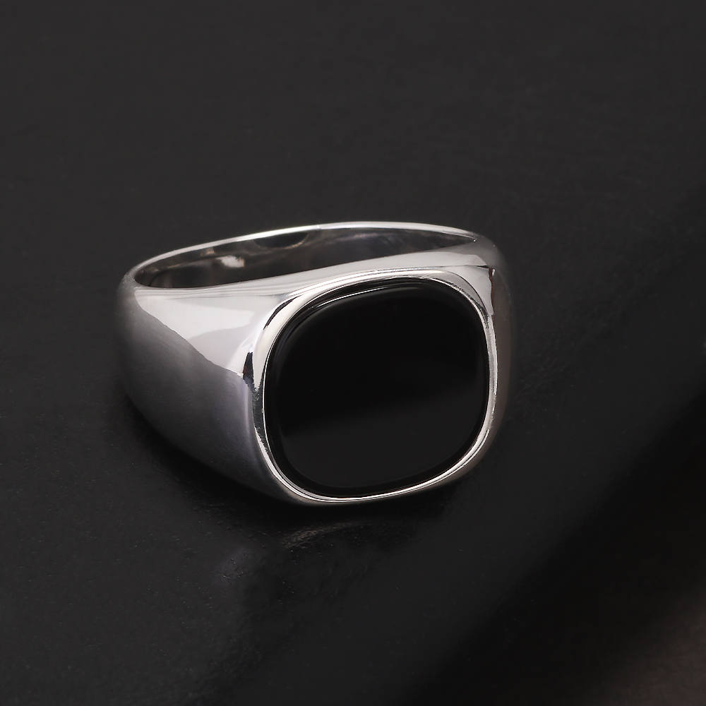 S925 Sterling Silver Black Ony - đánh giá và giá Mens Signet Ring