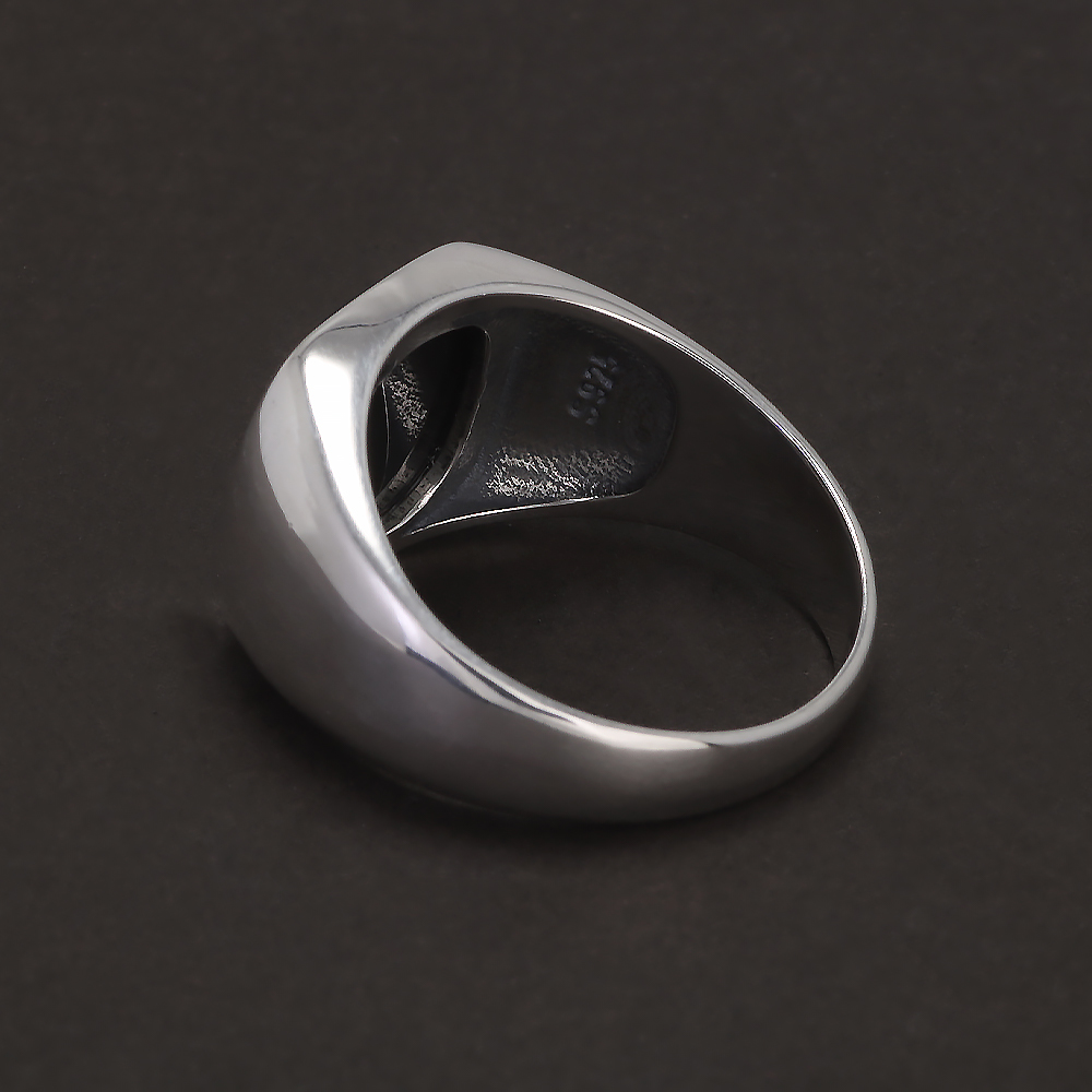 S925 Sterling Silver Black Ony - đánh giá và giá Mens Signet Ring