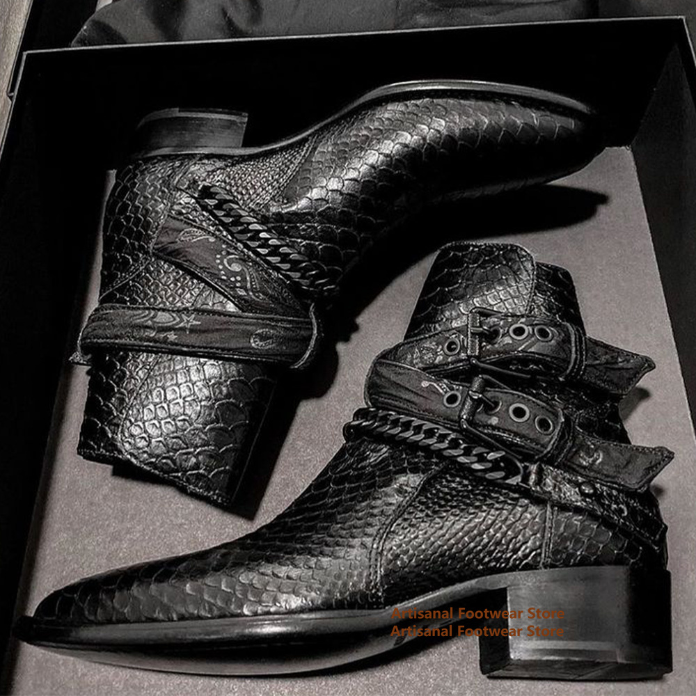 Snake Pattern Chelsea Boots Me - đánh giá và giá Anklet Foot Chain