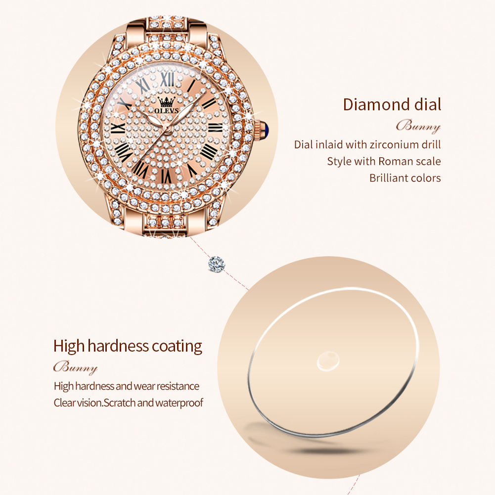 OLEVS 9943 Luxury All Diamond  - đánh giá và giá Jewelry Diamond Watches