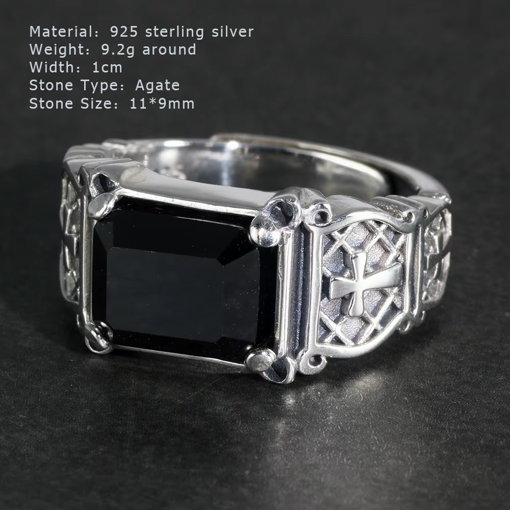 Vintage Punk Bạc 925 Trang Sức - đánh giá và giá Mens Signet Ring